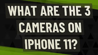 What are the 3 cameras on iPhone 11?