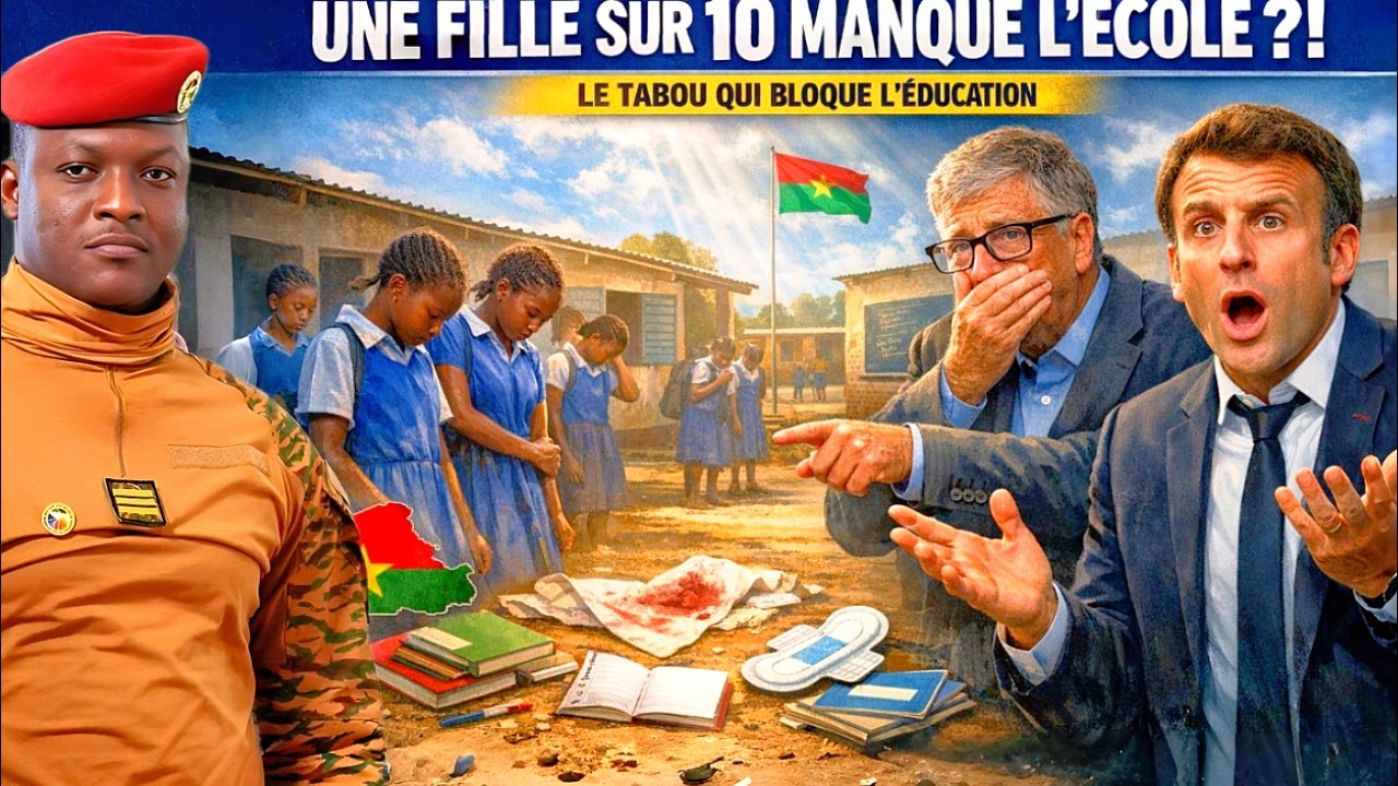 Ibrahim Traoré : 1 fille sur 10 quitte l’école à cause des menstruations — la vérité cachée