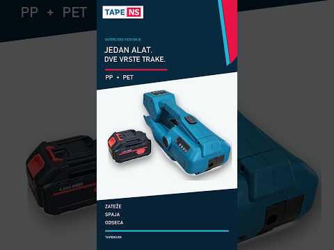 Baterijski alat za PET traku – video TapeNS