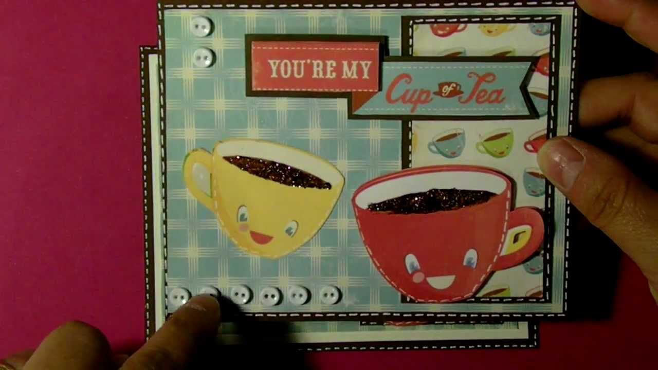 cricut Imagine "you're my cup of tea" card Kate's kitchen cartridge