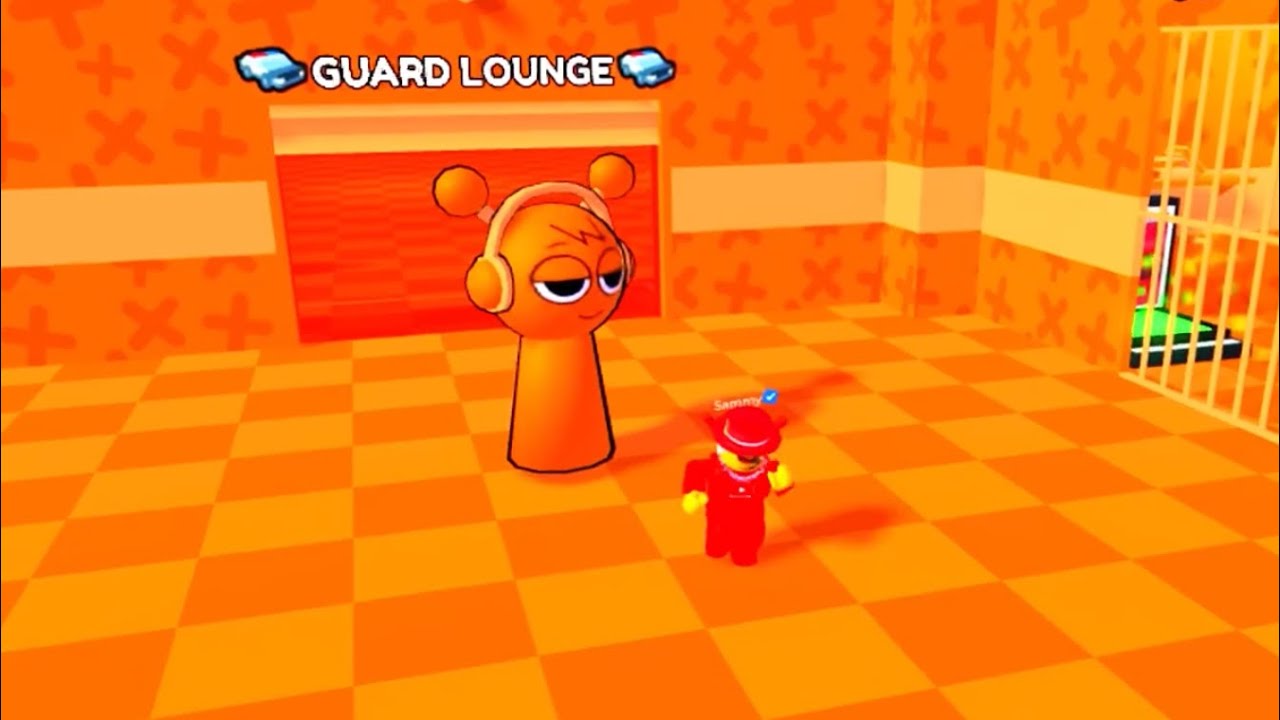 SAMMY RUN AWAY FROM ORANGE SPRUNKI SPLANKI PRISON RUN OBBY ROBLOX