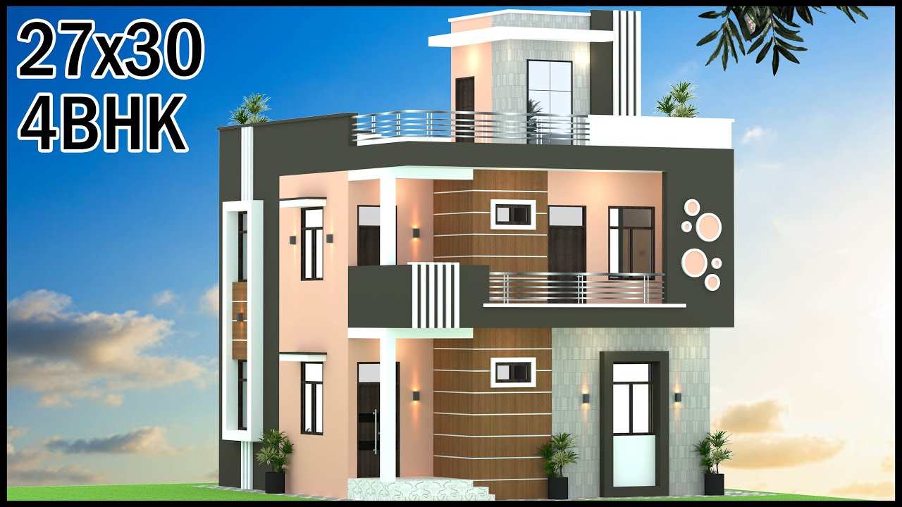 27X30 West Facing Home Design With Vastu, 27'-0