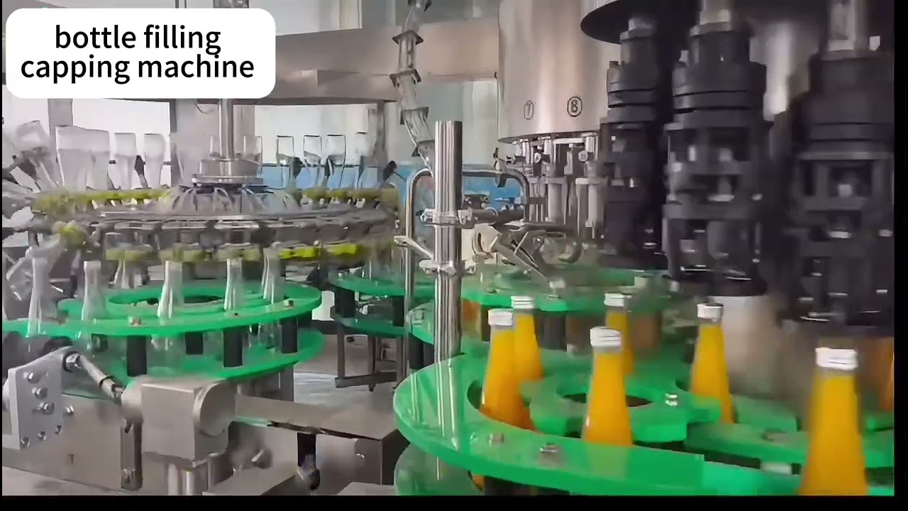 juice bottle washing filling capping machine 