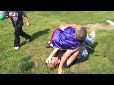 Two boys fight to the death or close to it.