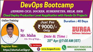 DevOps Bootcamp Online Training @ DURGASOFT