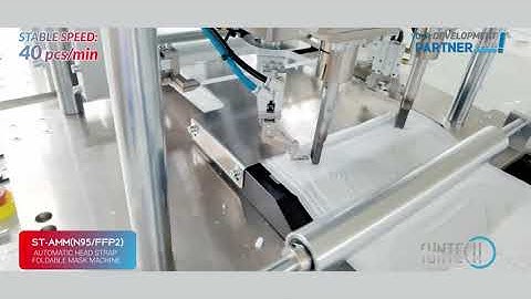 Suntech Automatic High Speed N95 FFP2 Head Strap Foldabel Mask Making Machine