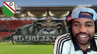 American Reacts To Legia Warsaw Ultras Amazing Pyroshow Choreography & Tifos