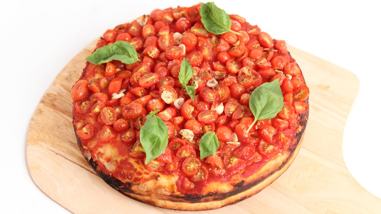 Homemade Deep Dish Tomato Pie Recipe - Laura Vitale - Laura in the Kitchen Episode 815