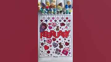🩷❤️💜 #shorts #shortfeed #coloring #february #love #satisfying