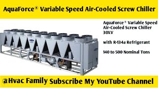 AquaForce® Variable Speed Air-Cooled Screw Chiller30XVwith R-134a Refrigerant140 to 500 Tons #hvac