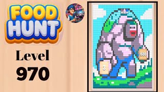 Food hunt pixel puzzle level 970  solution and walkthrough for gameplay 