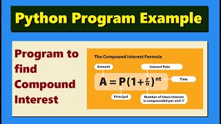 Python program to calculate the compound interest  | Python Program Example #ppe109 | Highblix