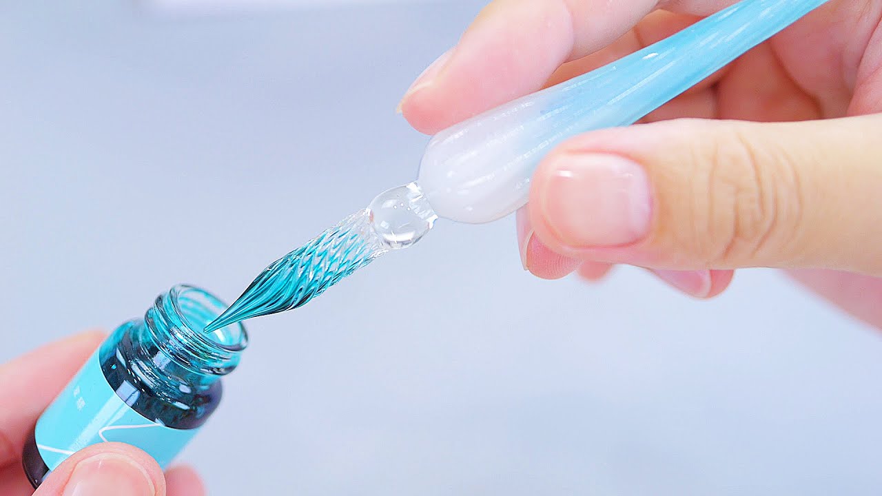 ASMR】Cream Soda Glass Pen Writting Sounds クリームソーダなガラス
