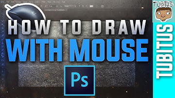 How to draw and paint using a mouse in Adobe Photoshop tutorial without graphic tablet