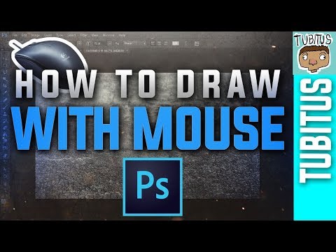 How to draw and paint using a mouse in Adobe Photoshop tutorial without graphic tablet