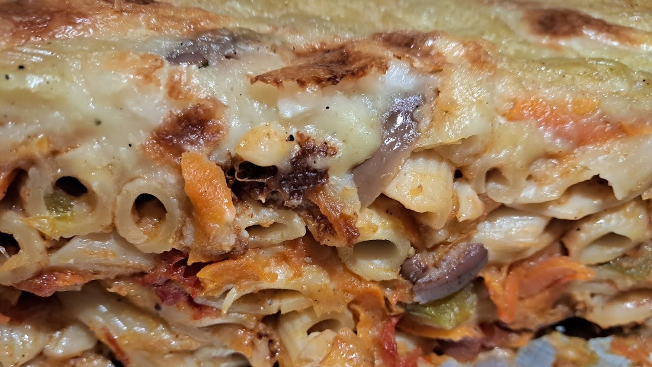 مكرونة بالبشاميل صيامي بالخضار بجد تحفه💯💯