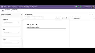 Knowledge Base System - Create And View Articles Using Display Articles Option Odoo V19