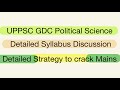 UP GDC Political Science Syllabus and Strategy