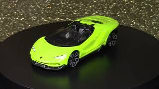 '16 Lamborghini Centenario Roadster Mainline Hot Wheels Unboxing - 1/10 Exotic Cars - Lime Green Lamborghini Centenario Lime Green