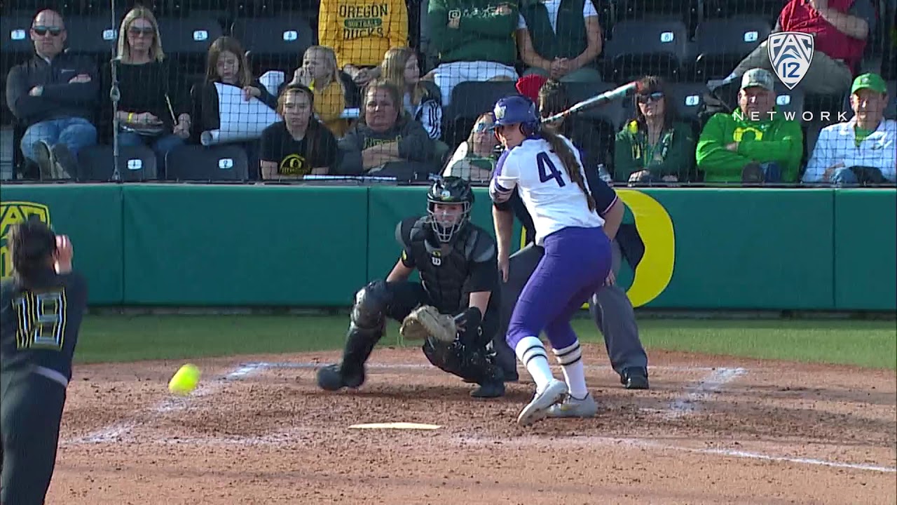 Softball No. 7 Washington scores 14 runs off 14 hits to down Oregon