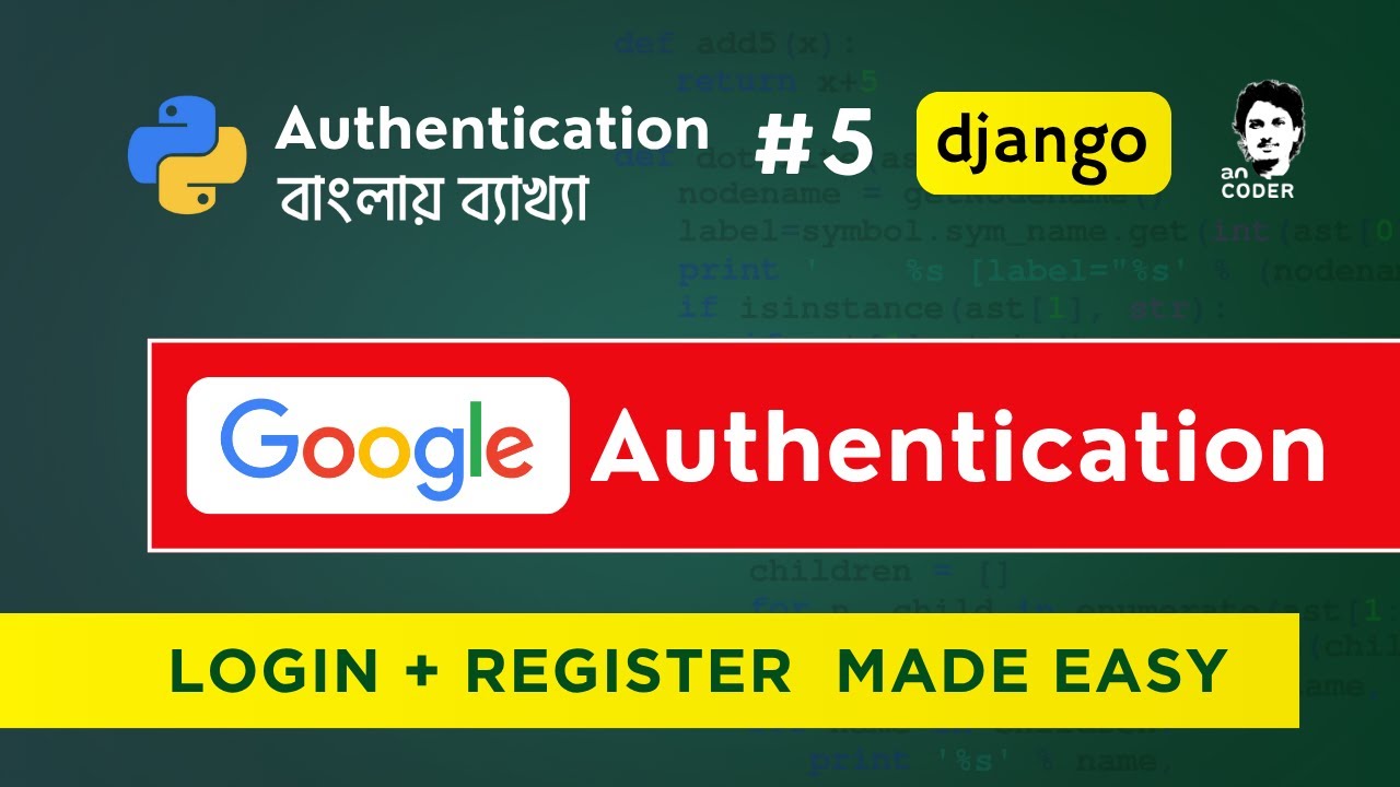 Google Login Authentication with Django #5 (Bangla) | Google OAuth ...