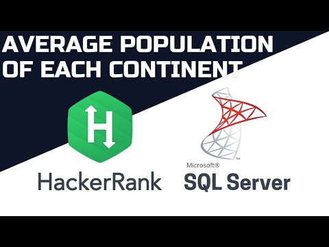 Resolvendo HackerRank SQL - Average Population of Each Continent