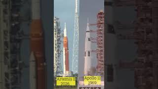 Apollo 11 VS Artemis II: 57 years of difference. #artemisii #apollo #nasa