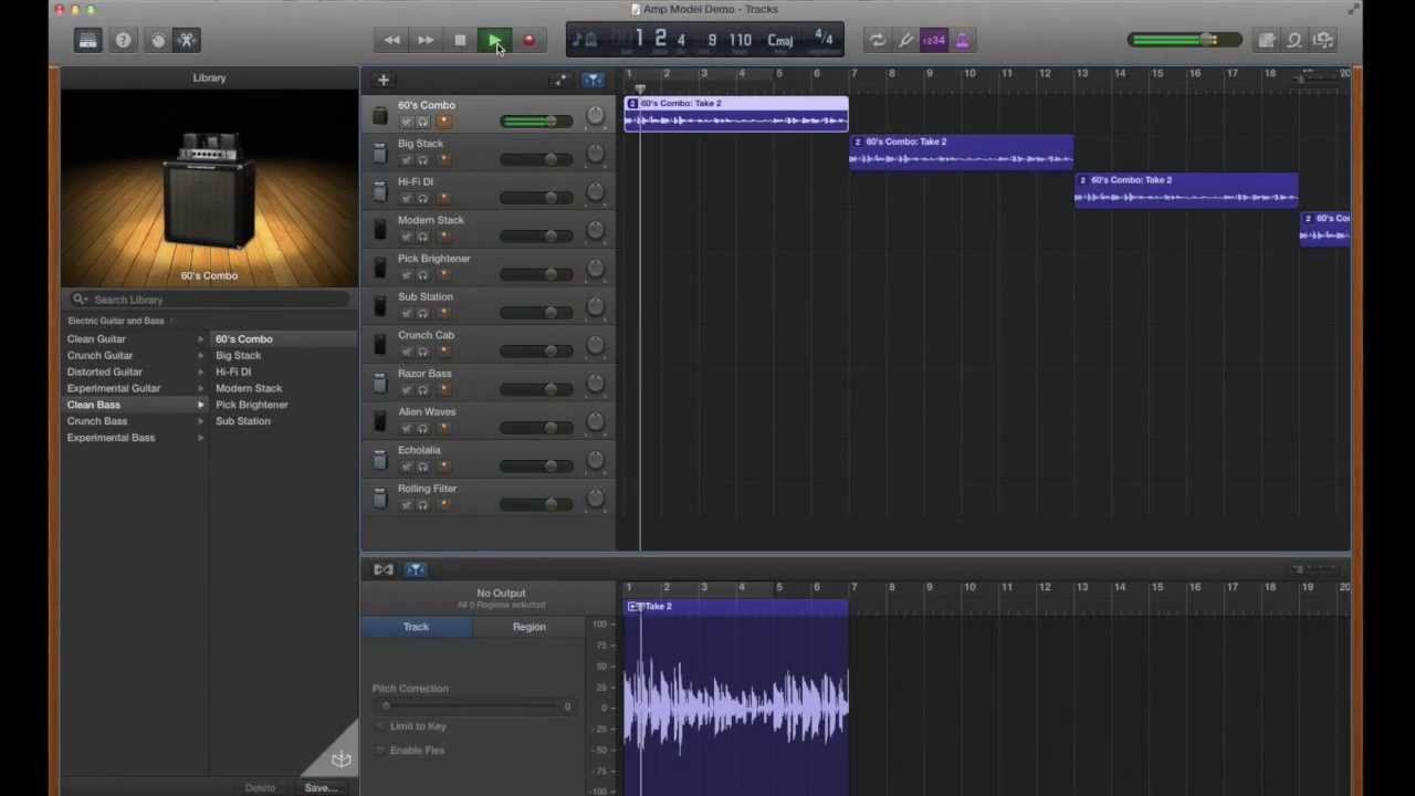 Garageband 10 Bass Amp Model Demonstration YouTube