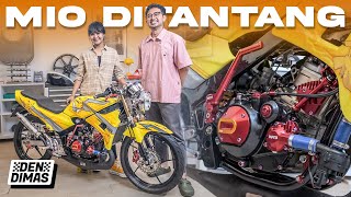 Ninja 2 Tak Mels Amalia Nantangin Mio Den Dimas Spek Rahasia Motor Drag Ninja Kuning