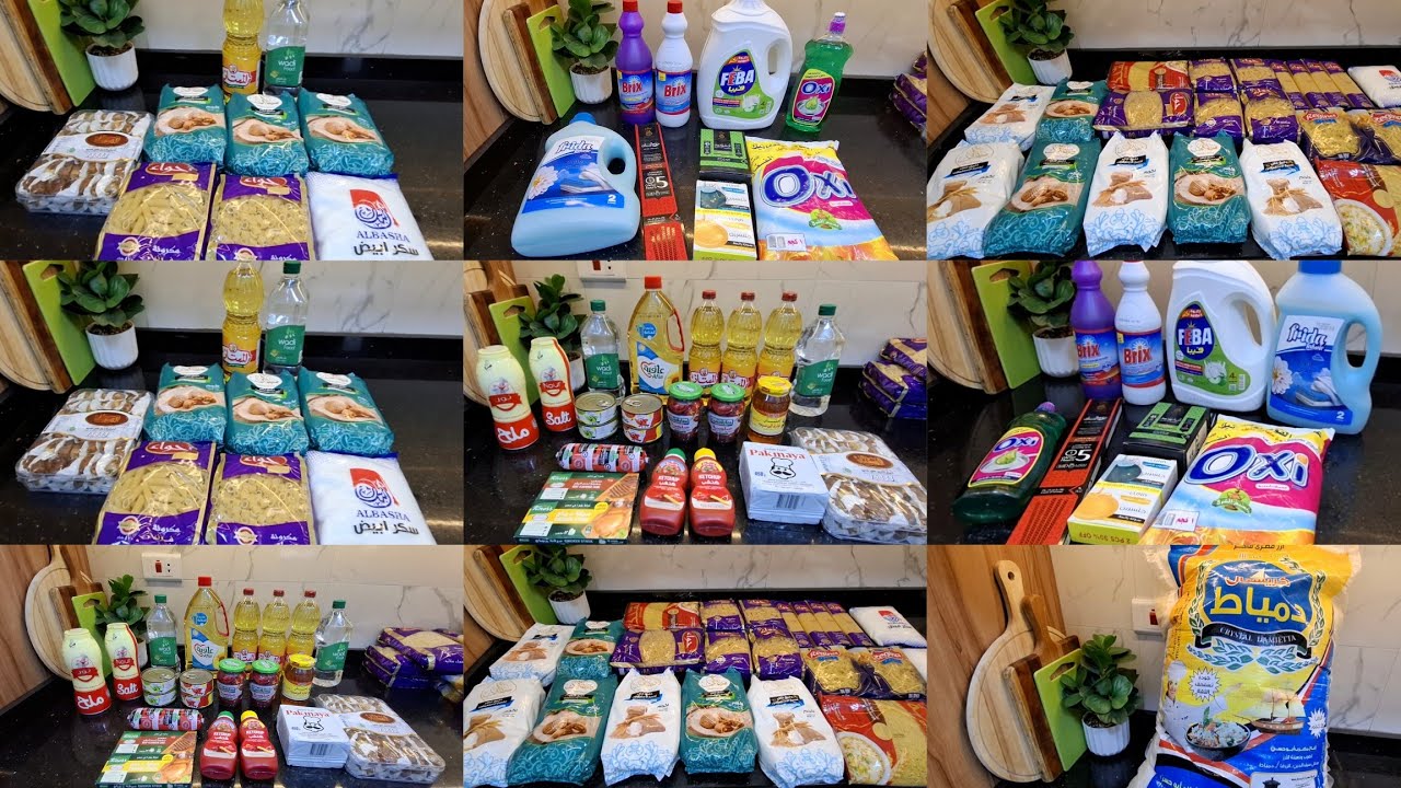 مشتريات شهر12🍀مليت بيتى خير بميزانية!!معقولة لأسرة 6افراد وبدأت تجهيز خزين رمضان 🌙احسبيها صح