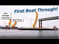 First Boat Goes Through NEW Alt Channel | Key Bridge Collapse