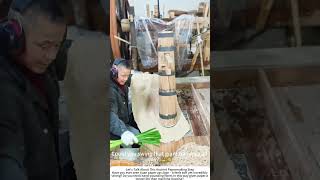 Xuan Paper Core Process – Pounding Bark with a Stone Hammer 📜