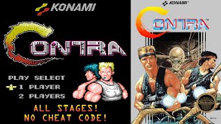 Contra | NES | No Cheat Code! | Full Run and Gun of All Stages (1-8)