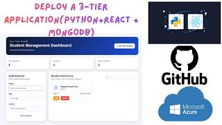 Deploy 3-Tier App to Azure | Python Flask + React + MongoDB CI/CD with GitHub Actions (Step-by-Step)