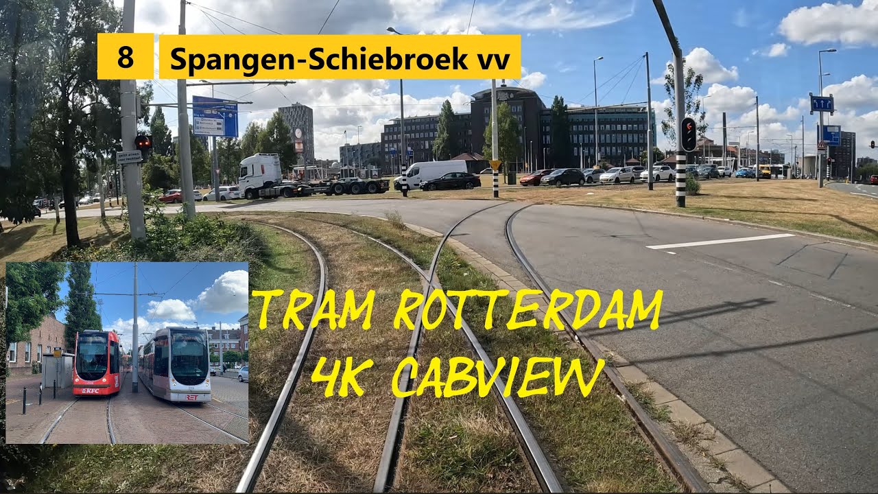 Full Circle Line 8| Tram Rotterdam| Alstom Citadis| Classic Cabview 4K| Route Overview Included