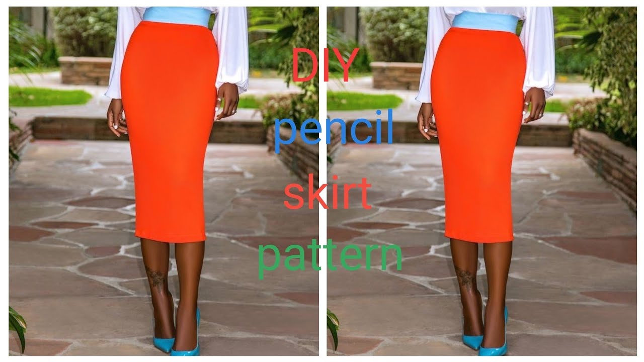 How to properly draft a pencil skirt pattern - YouTube
