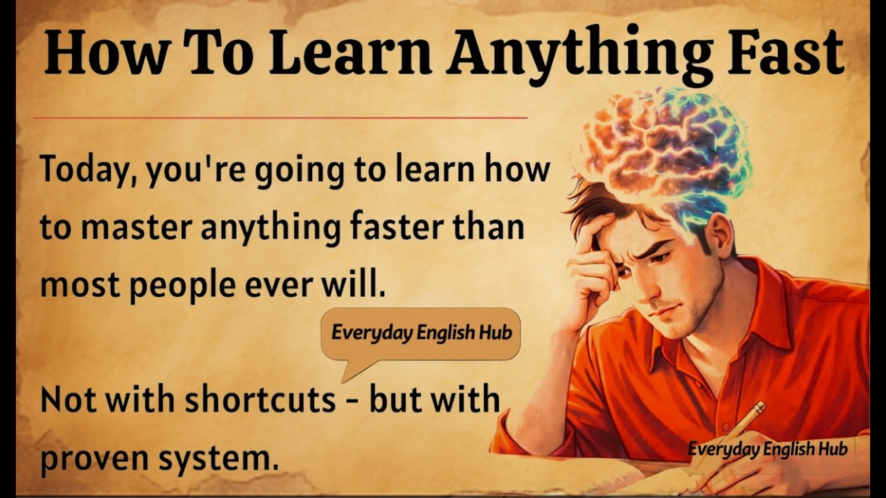 How to Learn Anything Fast || Graded Reader || Improve Your English Fluency ✅️