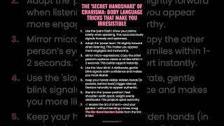 The 'Secret Handshake' of Charisma: Body Language Tricks That Make You Irresistibl #ad (Verify Info)