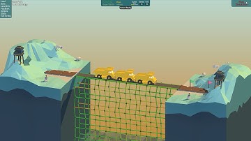 Poly Bridge Walkthrough - Snow Drift - Tall Bridge (Easy)