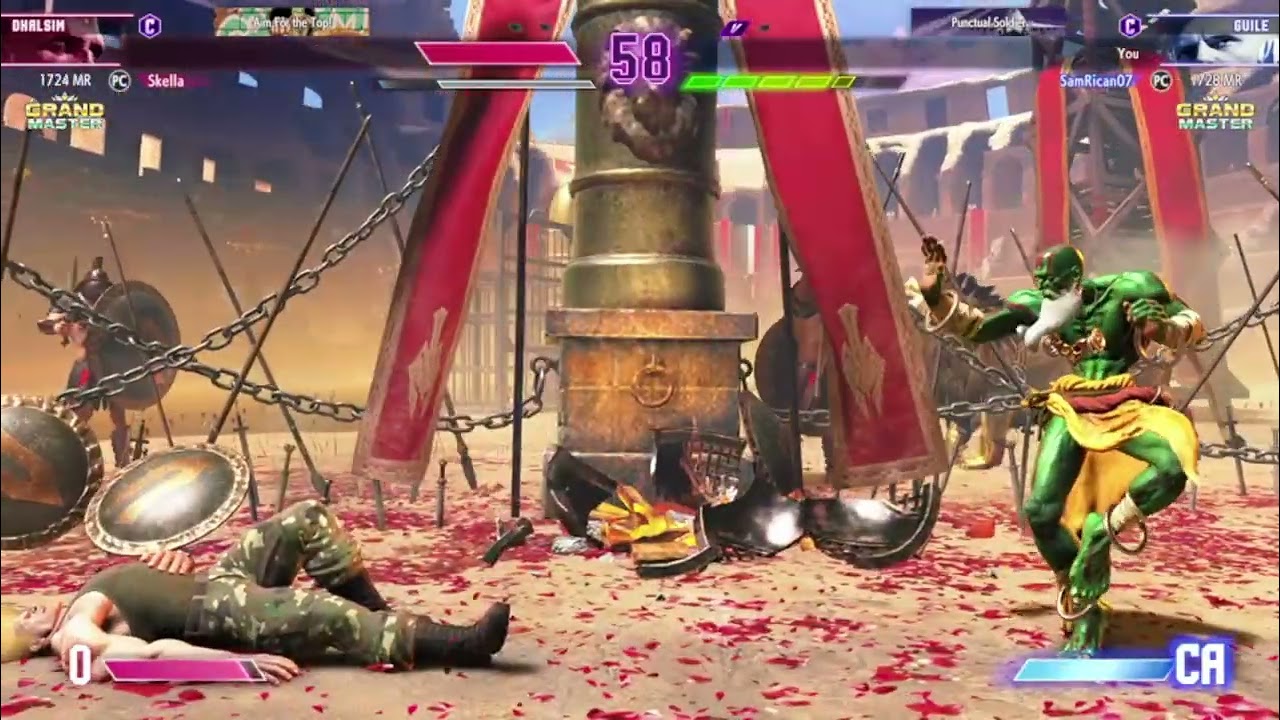 Me (Guile) vs Skella (Dhalsim) 