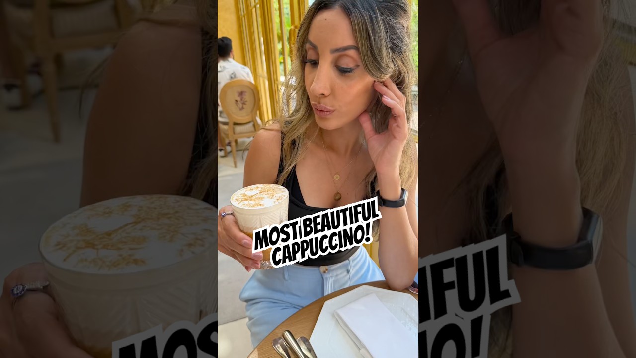 Trying the most beautiful cappuccino in the world 😍 #shorts
