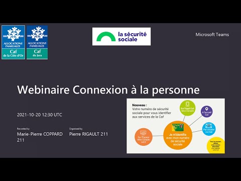 Webinaire portant sur la connexion à la personne.