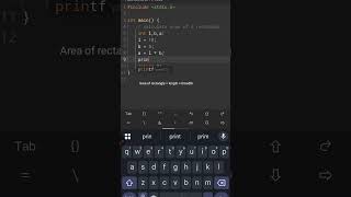 c programming | calculate area of a rectangle. #c_programming_language #coding #correctcoding