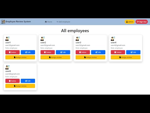 Employee review system | Nodejs | Mongodb