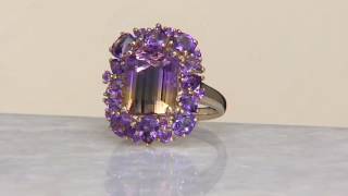 Ametrine & Multi-Cut Amethyst Bold Ring, 14K D 4.60 Ct On Qvc
