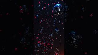 Bunch of red bubbles floating in the air. Looped animation