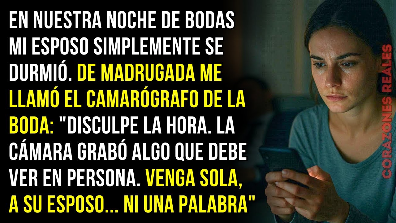 MI ESPOSO SE DURMIÓ EN NUESTRA BODA. EL CAMARÓGRAFO ME LLAMÓ: VENGA SOLA, A SU ESPOSO NI UNA PALABRA