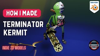 Terminator Kermit in Blender - 3D Modeling Timelapse | Ep. 41
