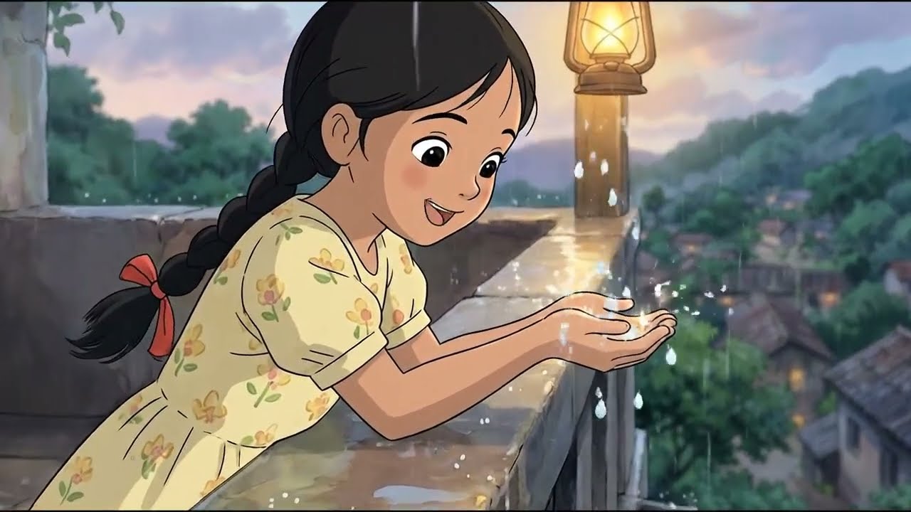 The Tin Roof Remembers 🌧 Indian Monsoon Evening with Nani | Cozy Ghibli Animation | Ghibli Days