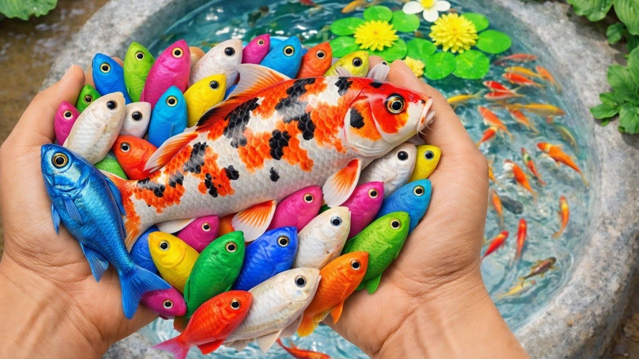 Unexpected aquarium fish from giant egg